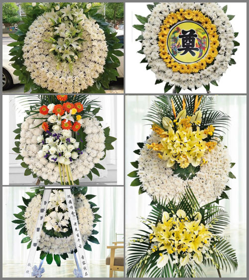 四川成都彭州市小鱼洞镇中坝村花圈速递
