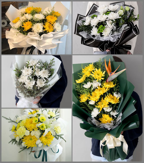 四川成都彭州市小鱼洞镇中坝村白事花束代送